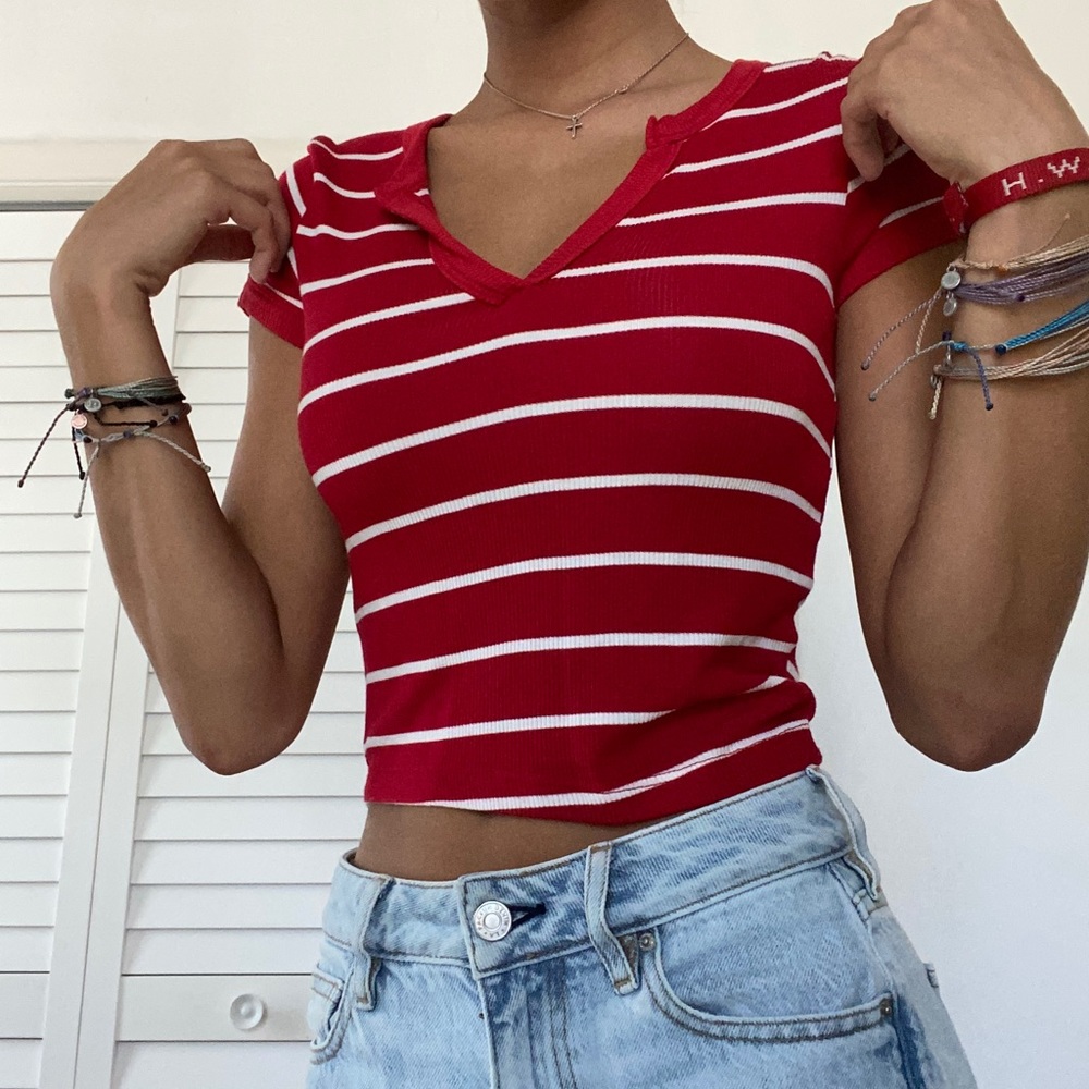 striped top